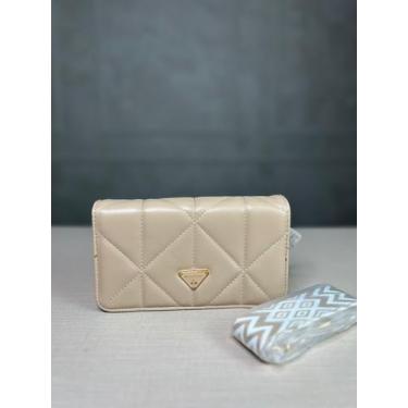 Imagem de Bolsa Feminina Média Transversal Fechamento Duplo Sintético - MissDong