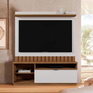 Imagem de Estante para Tv 60 Polegadas Diamantina Amendoa / off white
