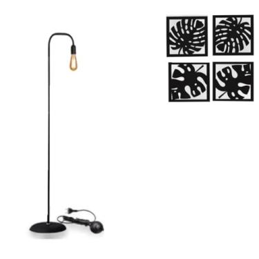 Imagem de Luminária Piso Curve Skyshow Piso Led Abajur Chão Coluna Cúpula Preto Estrutura preto/curve