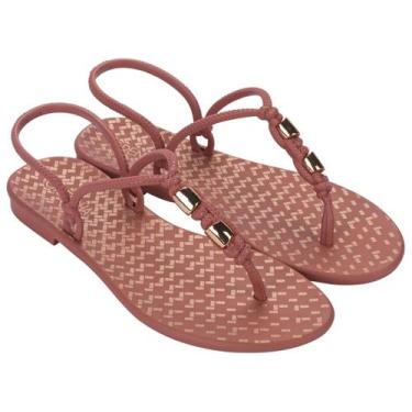 Imagem de Sandália Preto Tiras Trançadas Grendha, Nude escuro, 36