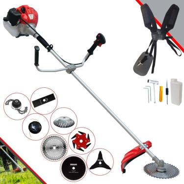 Imagem de Máquina de Cortar Grama Profissional À Gasolina Anmax CG430P 43cc 2HP de Potência 9.000rpm Roçadeira Completa Multifuncional Com 8 Opções de Cortes