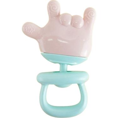 Imagem de Mordedor Mãozinha De Silicone Para Bebê 12x7,5cm Verde