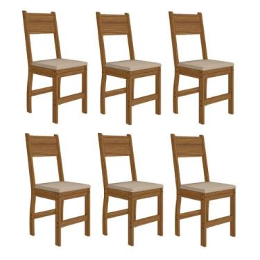 Imagem de Kit 6 Cadeiras de Jantar MDF Milano - Poliman Móveis