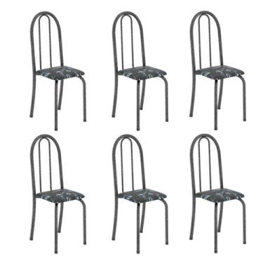 Imagem de Kit 6 Cadeiras Tubular Iris B 96x36x41 Cm - Soma Móveis