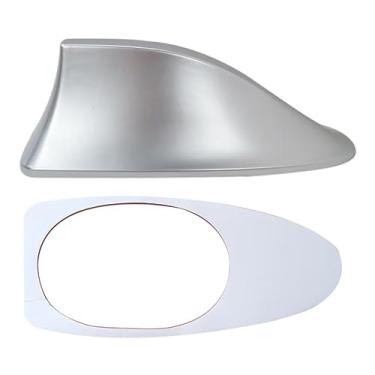 Imagem de Para Hyundai Sonata-Elantra 2015-2019 Capa de antena de teto de barbatana de tubarão ébano prata fácil instalação e substituição direta (prata)