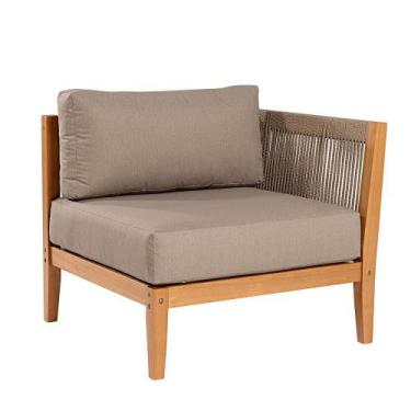 Imagem de Sofá Módulo Canto Esquerdo Cannes Cor Fendi Base Mel - 72473 - Sun Hou