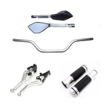 Imagem de Kit Guidão 22mm Manopla Fenix TM2 Manete Fazer 150 250 - Stark Race, P