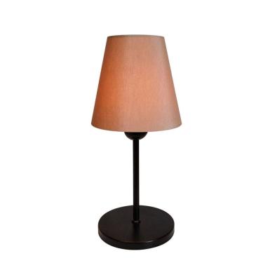 Imagem de Abajur de Mesa Md-2005 Base Aluminio Preto Cúpula em Tecido Cone Palha - Bivolt