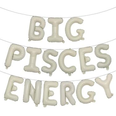 Imagem de Faixa multicolorida de balões de energia de Peixes, decorações de festa de aniversário, aniversário de peixes, letras de 41 cm, aniversário de 21 anos, aniversário de 30 anos, (creme energético Big