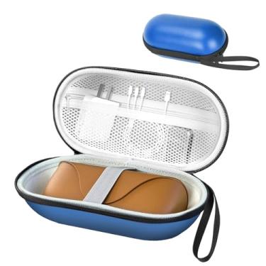 Imagem de Capa rígida para óculos inteligente compatível com Ray-Ban Meta Wayfarer, Skyler, modelos Headliner – Estojo de transporte de viagem para caixa de carregamento e acessórios (azul)