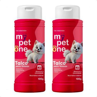Imagem de Kit 2 Talco Higienico Perfumado 100G Para Cães Femea Mypetone