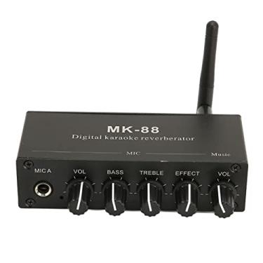 Imagem de Tangxi Mixer de karaokê de 6,5 Mm, de Mixagem de karaokê Com Microfone Sem Fio Entrada Dupla de Microfone Reverberador Digital Portátil de karaokê para DJ Music Stage KTV