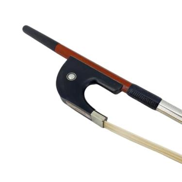 Imagem de WUQIMUSC Estilo alemão 1/2 arco vertical para baixo bastão de pau-brasil e crina de cavalo de sapo de ébano