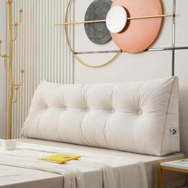 Imagem de Almofada De Cabeceira Macia - Almofada De Cunha Triangular Com Capa Removível - Almofada De Apoio Lombar Para Maternidade Adulto Criança - Almofada De Encosto Grande, Navy, 120x50x20cm