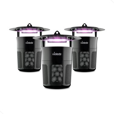 Imagem de Kit 3 Armadilhas Para Mosquito Violeds Ultravioleta Bivolt