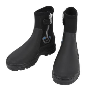 Imagem de Botas de mergulho Botas Wading Botas de mergulho Profissional 5mm Espessura Botas de água Neoprene com Borracha Antiderrapante Sola Forro Suave Alta Top Design para Snorkeling (Tamanho 10)