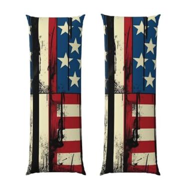 Imagem de Capa de travesseiro corporal com zíper oculto, fronha longa de microfibra macia e respirável para travesseiro corporal, capas de travesseiro com bandeira estilo cômico para dormir, presente de cama
