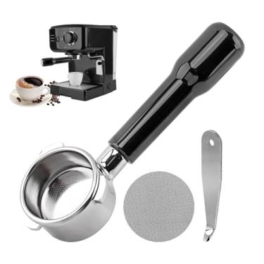 Imagem de Filtro portátil sem fundo de 54 mm com tela de disco, cabo expresso de 3 orelhas compatível com máquinas de café expresso Breville, cesta de filtro de aço inoxidável 304, acessórios para máquina de