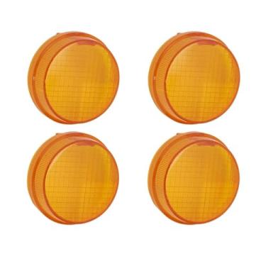 Imagem de 4 peças de capas de lente laranja para motocicleta compatíveis com Honda Shadow Phantom Spirit Fury Interstate Metropolitan Valkyrie 1300 600 750 VT400 VT750 VT750 VT1300