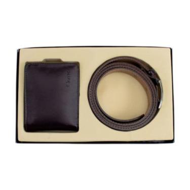 Imagem de Kit Masculino Classe Couro Com Carteira De Couro E Cinto, Café 173 kit