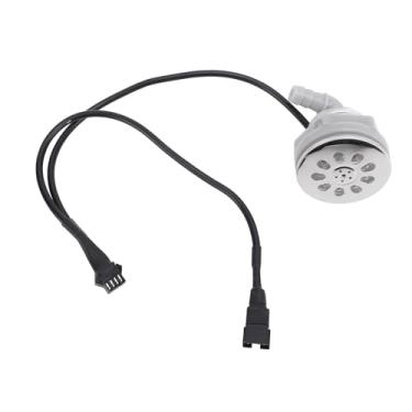 Imagem de Bico de ar de banheira fácil de instalar plástico 6 orifício rgb banheira bico de bolha de ar para acessórios de spa