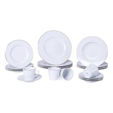 Imagem de Aparelho De Jantar Tramontina Elisa Em Porcelana Decorada 20 Peças Jog