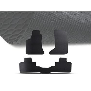 Imagem de Armordillo Tapetes de borracha hexagonais Honeycomb para todos os climas, 3 peças, compatível com Dodge Charger/Chrysler 300 300C AWD|8739389 2011-2023, preto