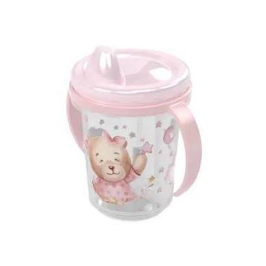 Imagem de Copo Caneca Infantil Plasutil Ursinha Fechamento Rosca Bebê Enxoval Ta