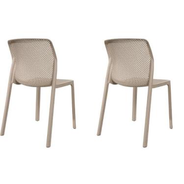 Imagem de Kit 2 Cadeiras Laryssa Polipropileno Mesa Jantar Cozinha Varanda Jardi