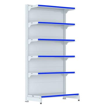 Imagem de Gondola Parede 202 FIT Farmacia Inicial 6 Bd Branco Pe Azul