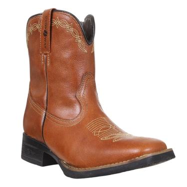 Imagem de Bota Feminina Caramelo Bico Quadrado Cow Way 37891