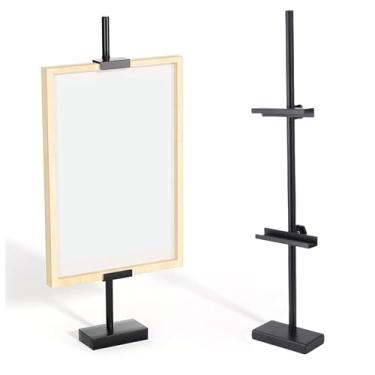 Imagem de Asixxsix Artigo de Imagem de Mesa, Suporte de Cavalete Ajustável para Quadros de até 29,7 Polegadas Altas e 1,5 Polegada de Profundidade de Metal Exibição de Cavalete para Obras de Arte