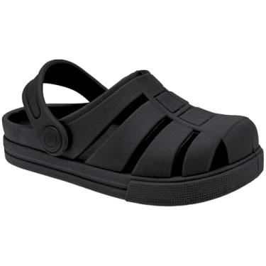 Imagem de Sandália Infantil Masculina Babuche Infantil Meninos Sapato Confortável (Preto/Preto, BR, Criança de 1 a 3 anos, Faixa Numérico, 19, 20)