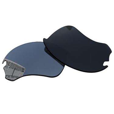 Imagem de Acefrog Lentes de reposição polarizadas de 1,5 mm para óculos de sol Oakley Flak Draft OO9364 67 mm, material atualizado, resistente a impactos - prateado cromado polarizado espelhado - 1,5 mm