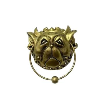 Imagem de Alça de porta com cabeça de dragão 3D, puxador de anel de bronze antigo, puxador de resina vintage, 155 mm-225 mm, ferra