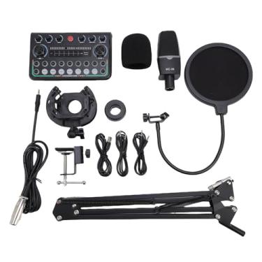Imagem de GOWENIC Pacote de Equipamentos de Podcast, Microfone Condensador Com Trocador de Voz de Cartão de Som Ao Com Pacote de Microfone de Podcast, para Podcasting, Gravação, Canto,