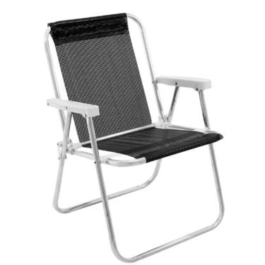 Imagem de Bel - Cadeira de Praia Alta Mormaii Lazy em Alumínio Preta