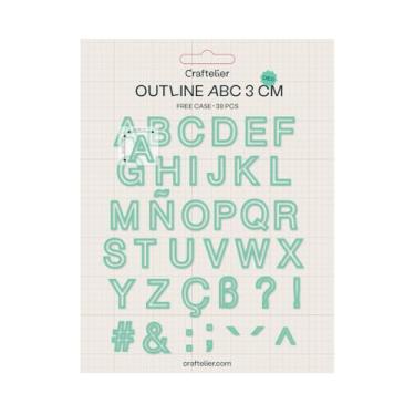 Imagem de Craftelier - Matrizes de letras contornadas de A a Z | Modelos cortados | Compatível com os principais recortes de artesanato e scrapbooking | Papel, cartolina ou espuma | 3 cm (1,2")