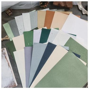 Imagem de PRSTINCOL 30 Peças de Papel para Scrapbook, Papel Texturizado, Papel para Scrapbooking Artesanal A4, Papel Amoreira, Papel Especial, Papel Decorativo para Scrapbooking, Diário de Arte, Fabricação de C