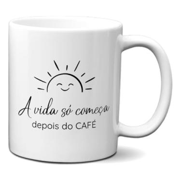 Imagem de Caneca Fofinha A Vida Só Começa Depois Do Café Presente (Branca)