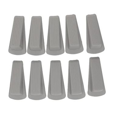 Imagem de 10 Unidades de Batentes de Porta, Cunha de Batente de Porta de Borracha Antiderrapante Grossa para a Parte Inferior da Porta Nas Lacunas da Porta do Chão