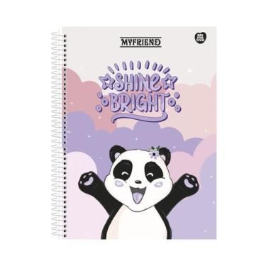 Imagem de Caderno Pandinha My Friend Capa Dura 1 Matéria Escolar 80Fs, Shine/Bra