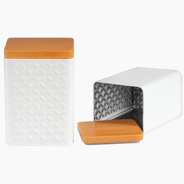 Imagem de Kit Porta Açúcar E Café 2 Potes Organizadores Para Cozinha