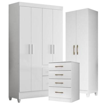 Imagem de Guarda Roupa Infantil Madri com Cômoda MS913 e Armário Multiuso New Ír