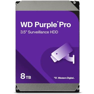 Imagem de Western Digital Disco rígido WD Purple Pro Surveillance 8TB CMR 8.9 cm SATA 7200 RPM Cache 256 MB AllFrame AI suporta 64 câmeras WD8002PURP-AJP Eco Package