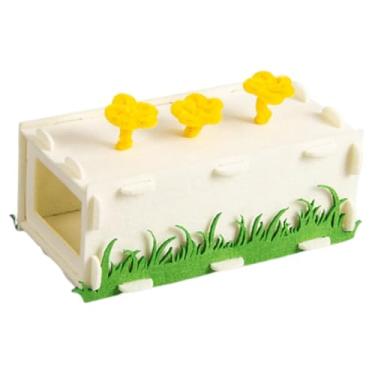 Imagem de MotiveTech Túnel para hamsters, abrigo para porquinhos-da-índia, gaiola decorativa, versátil, leve, feltro macio, design removível, 20x9x8cm