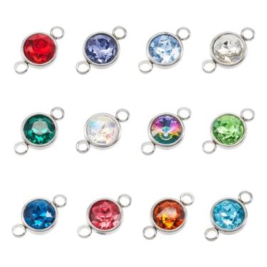 Imagem de Spritewelry Pingentes de conector de vidro de coração, pingentes de coração, pingentes de cristal com laço duplo para colar, pulseira, brinco, fabricação de joias, Small, Vidro, Sem Pedra Preciosa