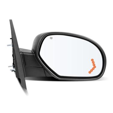 Imagem de LLPTA Espelhos retrovisores laterais direito Paasenger - Compatível com Chevrolet Silverado 1500 2500 3500 HD Suburban Avalanche Tahoe GMC Sierra Yukon 2007-2013 - espelhos retrovisores pretos com