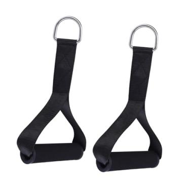 Imagem de Dynwave Cabos para máquina de Pilates Reformer, 2 peças, alças para treinamento de força, anel D, acessórios para academia, ioga, escritório e casa, Preto