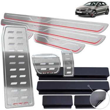 Imagem de Descanso + Pedaleiras + Soleiras Polo GTS Prata Baixo Relevo